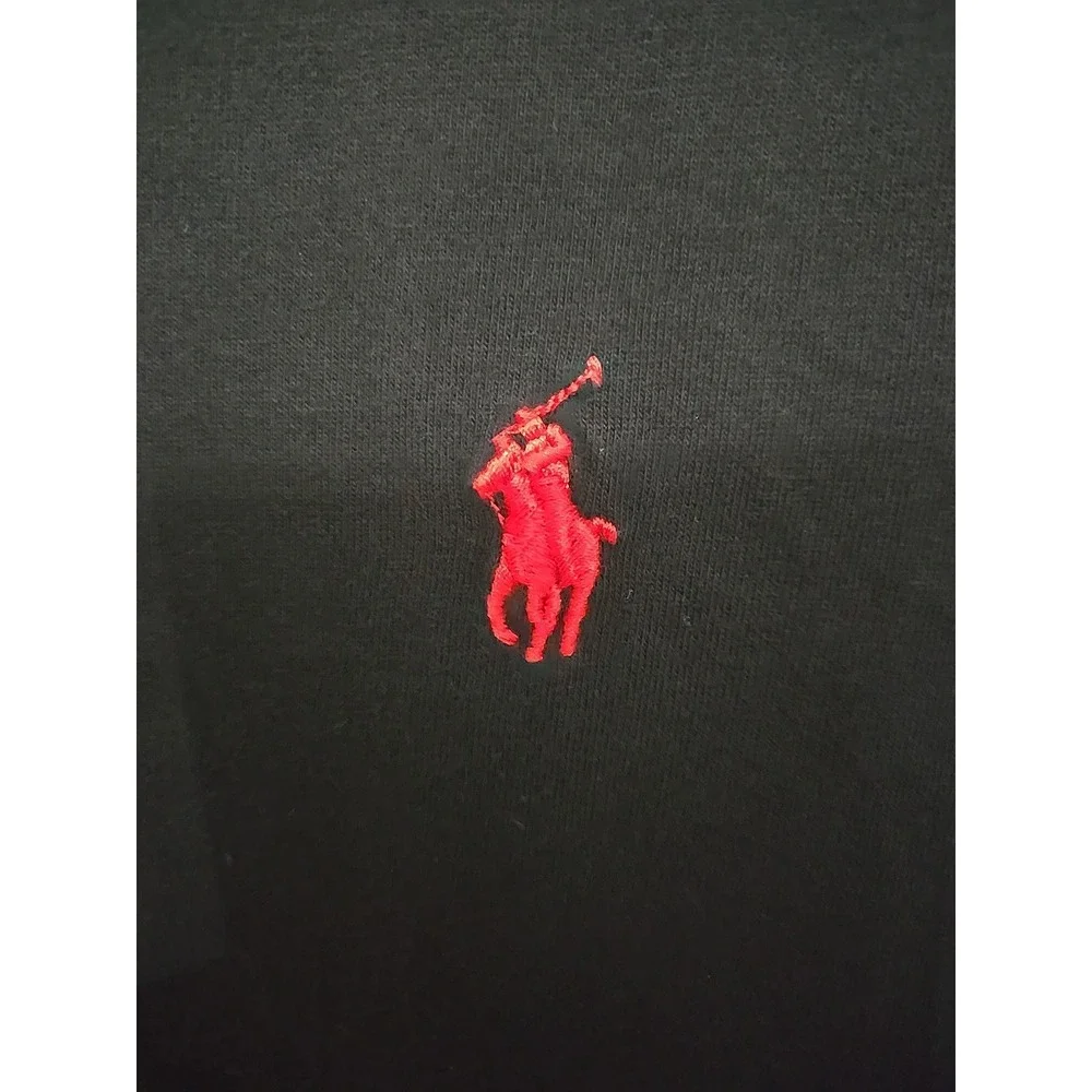 Vintage Ralph Lauren Black Mens Crew Neck Short‎ Sleeve T-Shirt Single Stitched